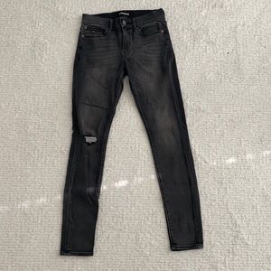 Black Faded Wash Denim Jeans